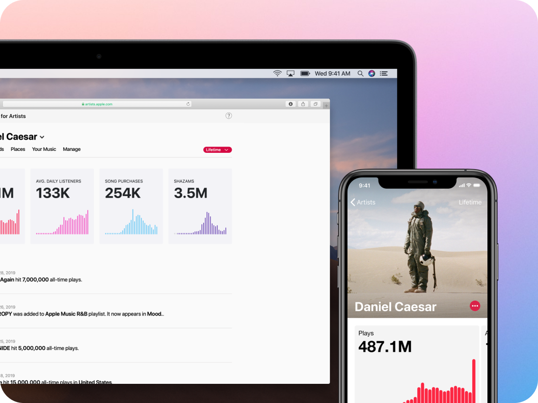 apple music 艺人页面